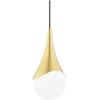 Ariana Pendant Light - Brass, Opal Glass