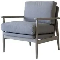 Armchair with Solid Wood Frame - Ash, Fabric