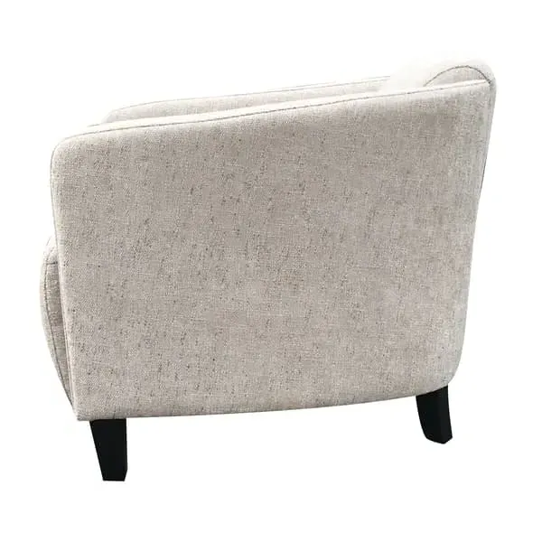 Armchair with Sweeping Arms - Taupe, Fabric