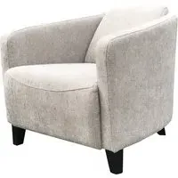 Armchair with Sweeping Arms - Taupe, Fabric