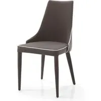 Armless Dining Chair - Grey, Velvet