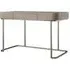 Art Deco Writing Desk with Drawer - Grey, Steel