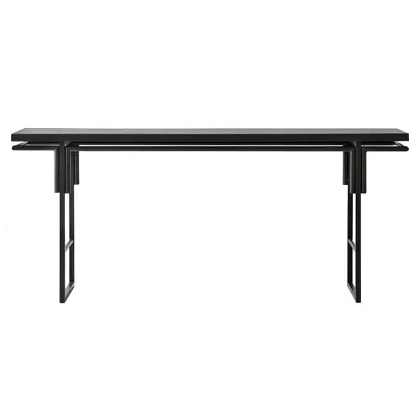 Athena Console Table - Black, Lacquer