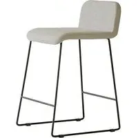 Bar Stool with Low Profile - Grey, Fabric