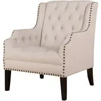Bassett Chair - Cream, Linen