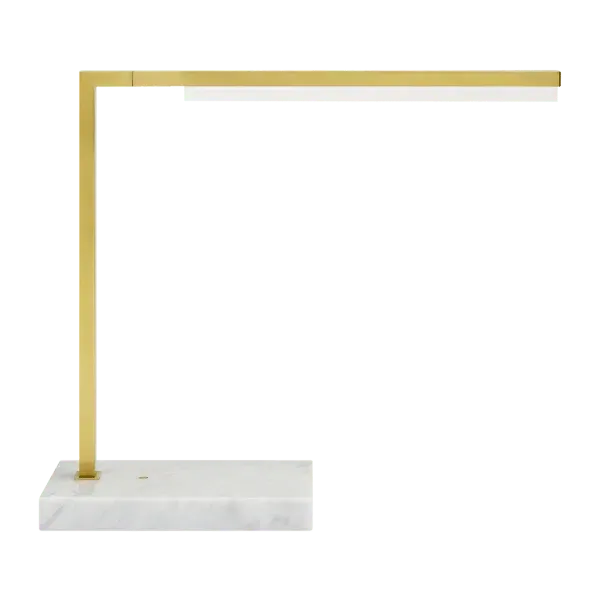 Bauhaus Desk Lamp with LED - Brass, Marble image