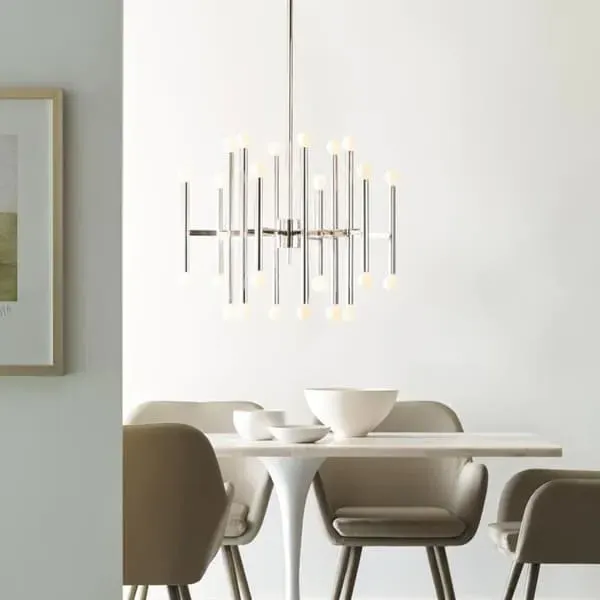 Beckman Chandelier - Polished Nickel, Steel