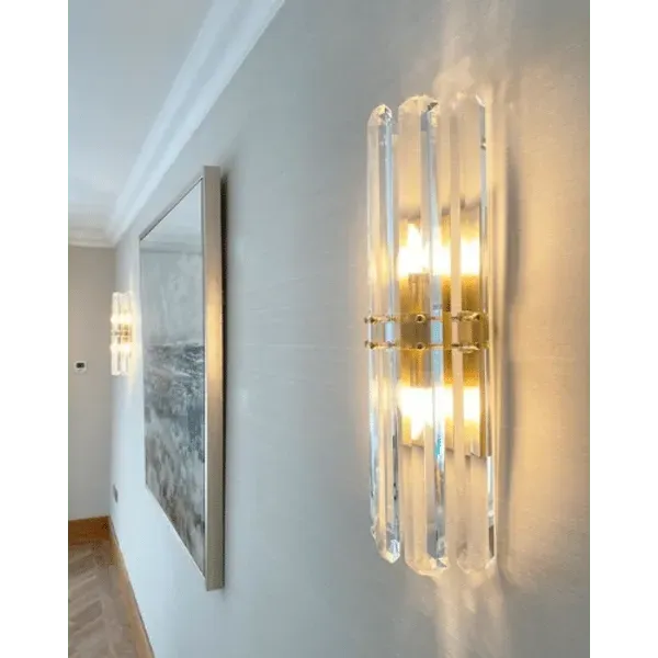 Bonnington Crystal Wall Light - Brass, Metal