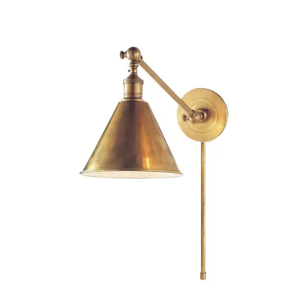 Boston Adjustable Wall Light - Brass, Metal