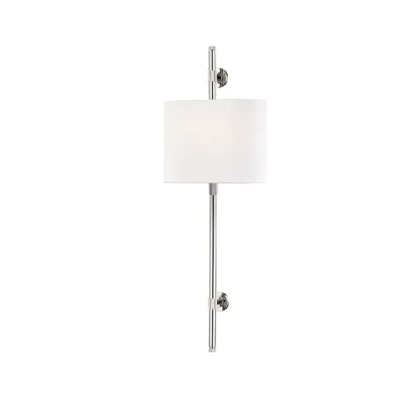 Bowery Wall Light - Polished Nickel, Metal