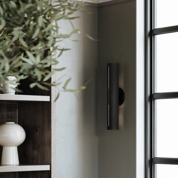Brandon Wall Light - Black, Textured Metal