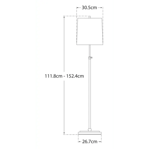 Bryant Floor Lamp with Slender Stand - Bronze, Metal