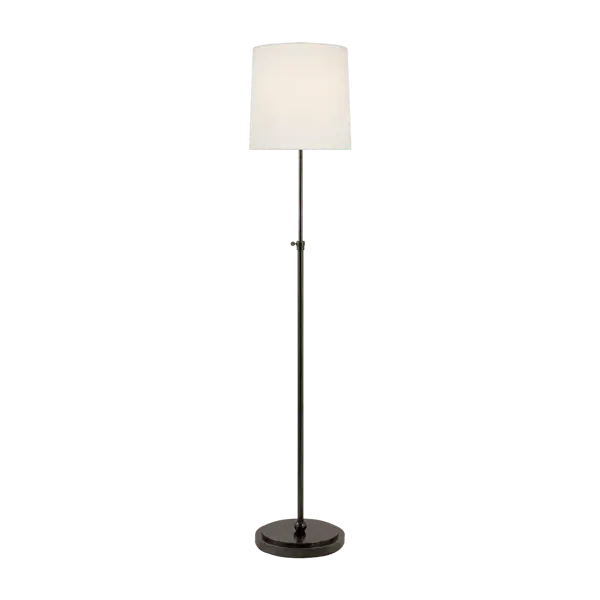 Bryant Floor Lamp with Slender Stand - Bronze, Metal