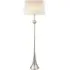 Burnished Floor Lamp with Shade - Silver, Linen