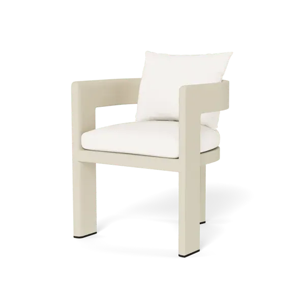 Caicos Dining Chair with Arms - Bone image