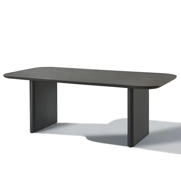 Caicos Outdoor Dining Table - Slate, Aluminum image