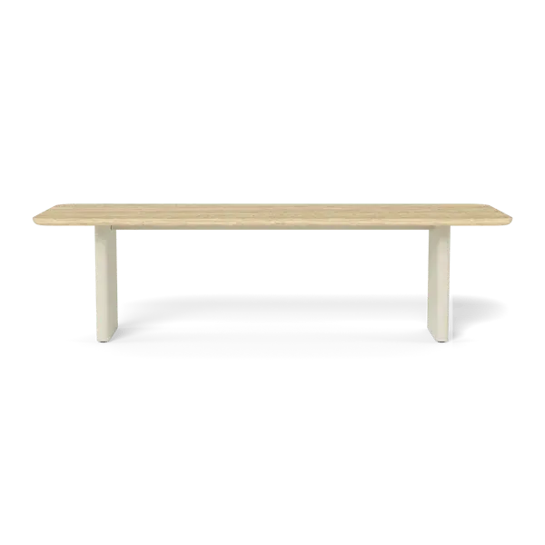 Caicos Rectangular Dining Table - Grey, Aluminum