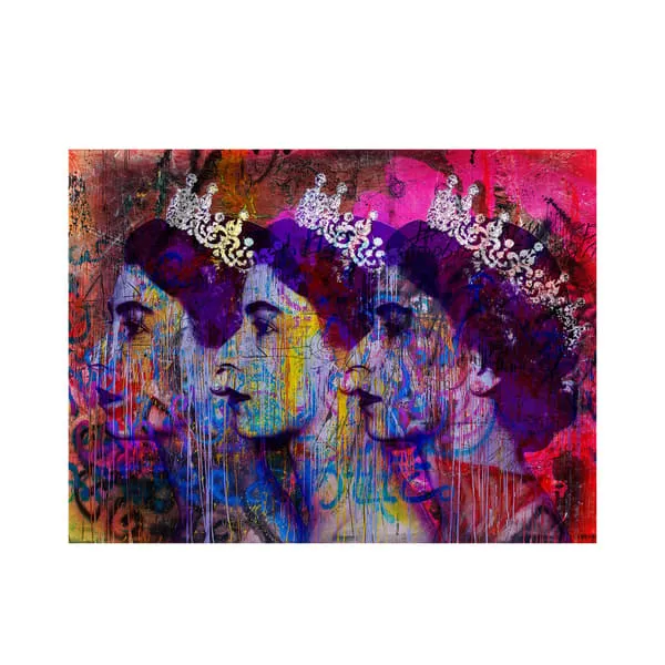 Canvas Artwork Elizabeth - Multicoloured, Linen image
