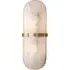 Capsule Wall Light with Marbled Shade - Brass, Glass