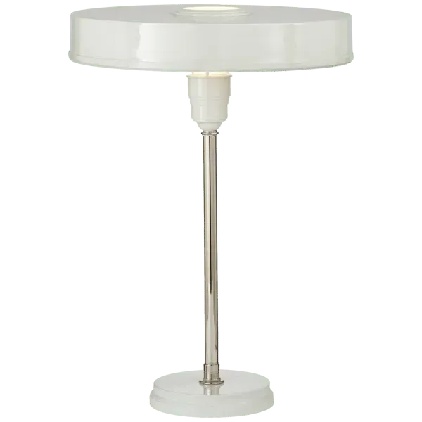 Carlo Table Lamp with Switch - White, Metal