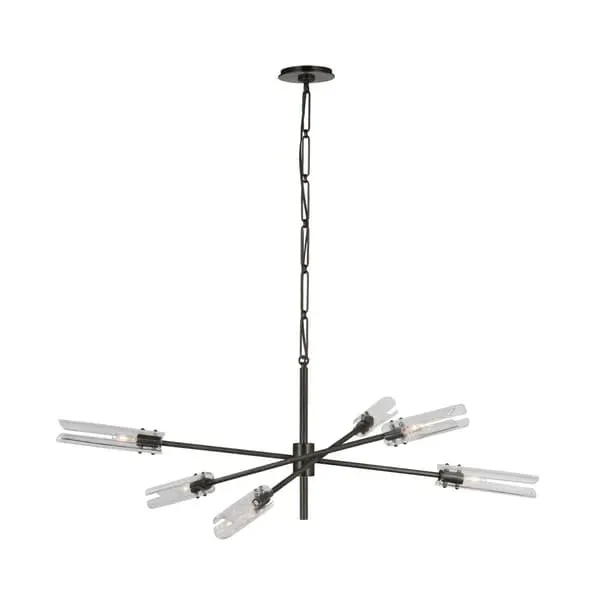 Casoria Radial Chandelier - Bronze, Glass image