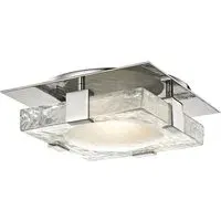 Ceiling Light Sculptural Design - Nickel, Glass