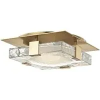 Ceiling Light with Glass Shade - Aged Brass