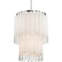 Chandelier with Glass Detail - Nickel