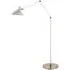 Charlton Floor Lamp with Brass Fixings - White, Plaster