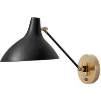 Charlton Wall Light - Black, Antique Brass