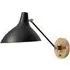 Charlton Wall Light - Black, Antique Brass