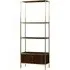 Chester Bookcase with Storage - Dark, Walnut