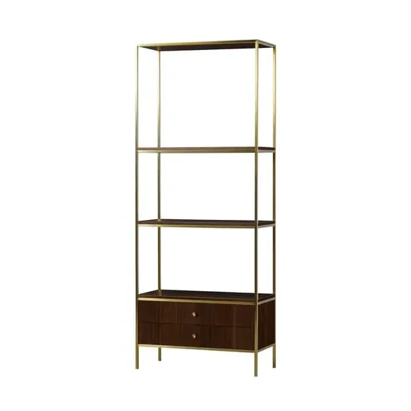 Chester Bookcase with Storage - Dark, Walnut image