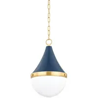 Ciara Pendant Light - Soft Navy, Metal