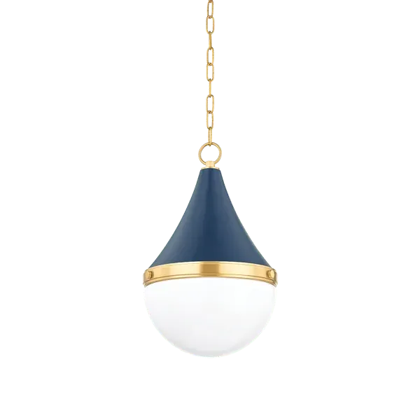Ciara Pendant Light - Soft Navy, Metal