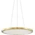 Circular Pendant Light - Brass, Alabaster Stone