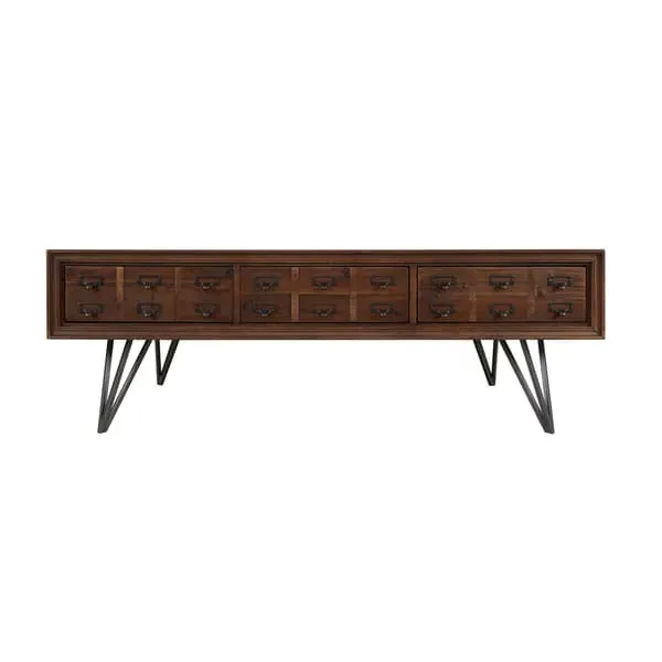 Coffee Table with 3 Drawers - Reclaimed Wood image