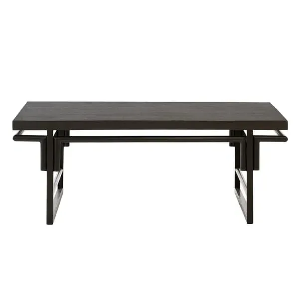 Coffee Table with Linen Top - Black, Lacquer