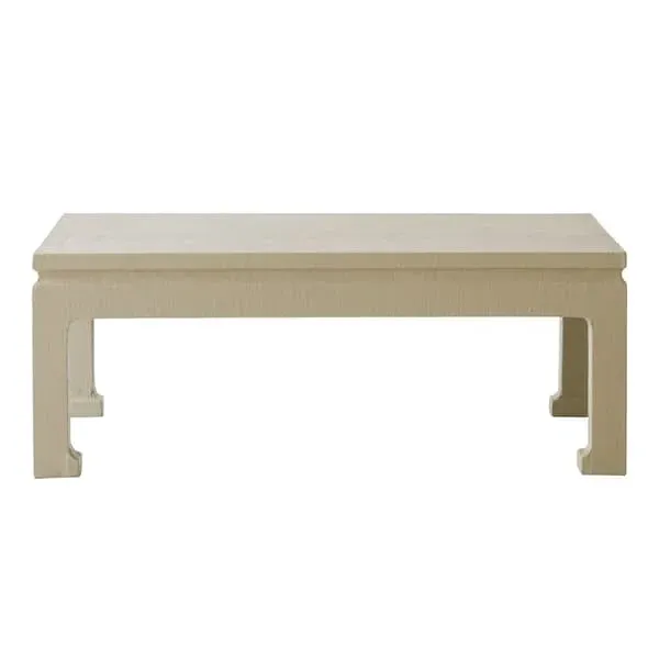 Coffee Table with Linen Wrap - Taupe, Lacquer