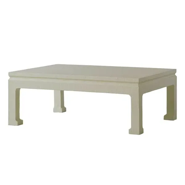 Coffee Table with Sculptural Base - Ivory, Lacquer