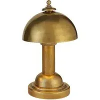 Compact Table Lamp with Dome - Brass, Metal