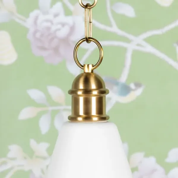 Conical Pendant Light with Aged Brass - Soft White, Metal