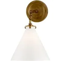 Conical Wall Light - Brass, Metal