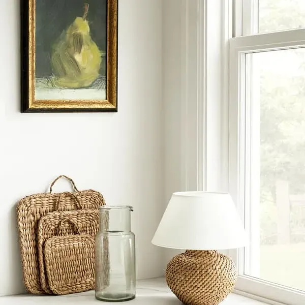 Cordless Table Lamp - Natural, Rattan