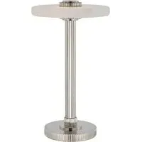 Cordless Table Lamp - Nickel, Alabaster