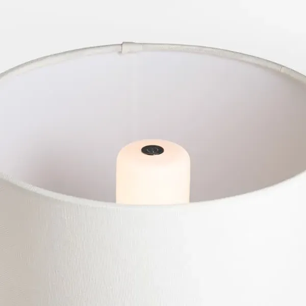 Cordless Table Lamp - White, Crackled Ivory