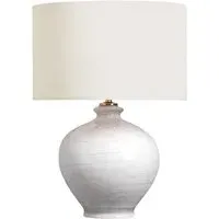 Cordless Table Lamp - White, Crackled Ivory