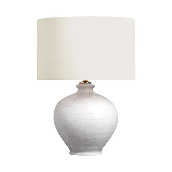 Cordless Table Lamp - White, Crackled Ivory image