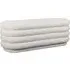 Curved Bench Ottoman - White, Boucle