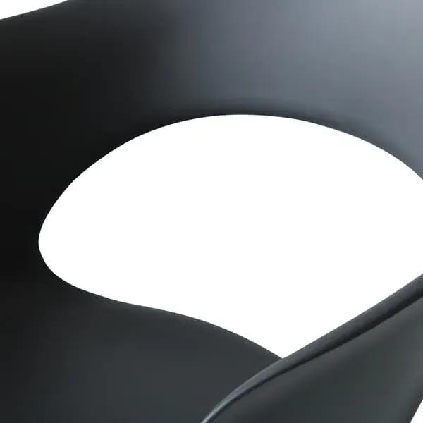 Curved Outdoor Chair Set - Anthracite, Recycled Polymer